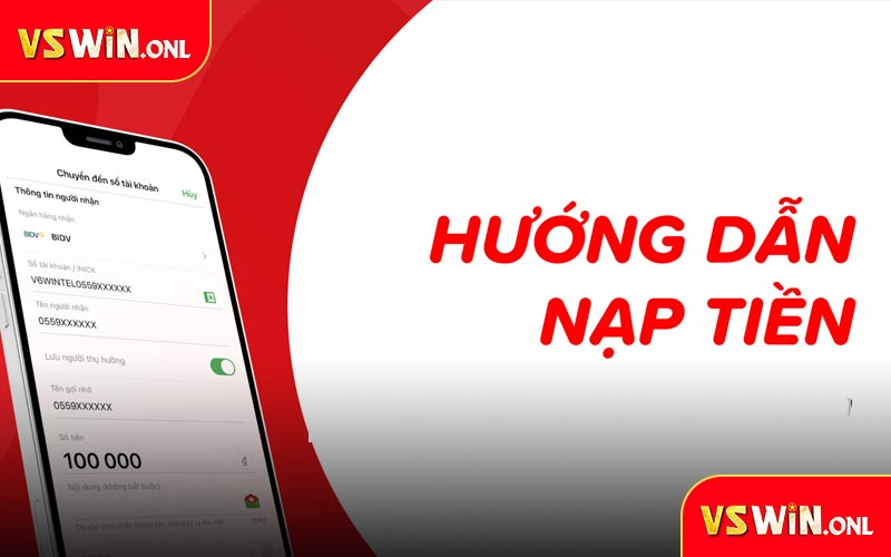 Hướng dẫn nạp tiền VSWIN